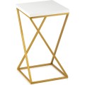 Květinový stojan LOFT II 40 cm zlatý/bílý