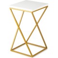 Květinový stojan LOFT II 40 cm zlatý/bílý