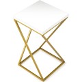 Květinový stojan LOFT II 40 cm zlatý/bílý