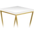 Květinový stojan LOFT I 70 cm zlatý/bílý