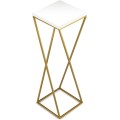 Květinový stojan LOFT I 70 cm zlatý/bílý