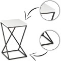 Květinový stojan LOFT III 40 cm černý/bílý
