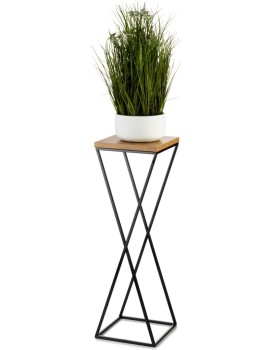 Květinový stojan LOFT 70 cm černý/dub lancelot