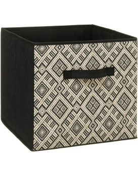 Úložný box Ethnique 31x31 cm černobílý