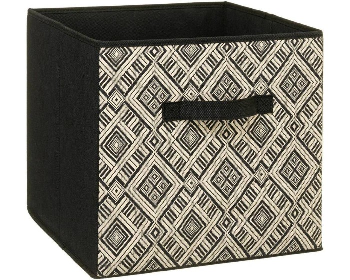 Úložný box Ethnique 31x31 cm černobílý