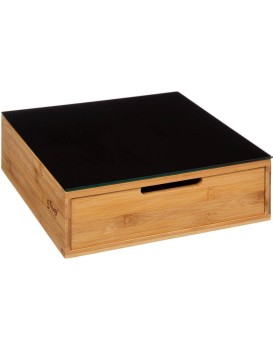 Krabička na kapsle do kávy Modern bambus/černá