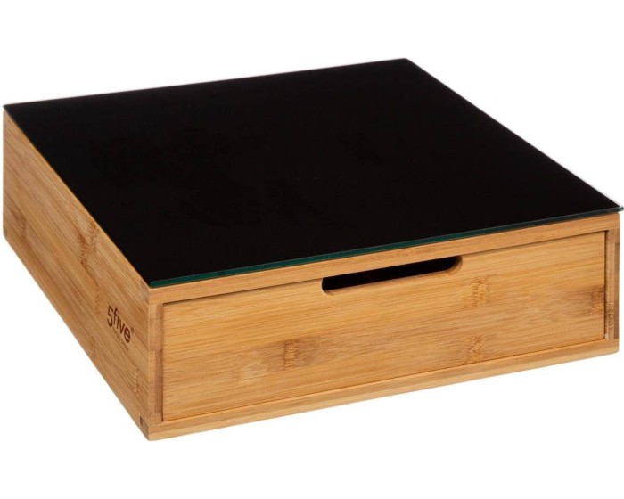 Krabička na kapsle do kávy Modern bambus/černá