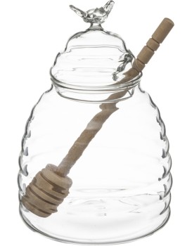 Skleněná dóza na med Roble 400 ml čirá