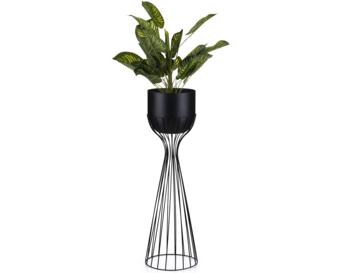 Květináč na stojanu LOFT V 68 cm černý