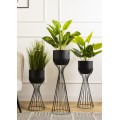 Květináč na stojanu LOFT V 68 cm černý
