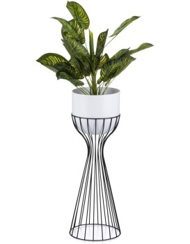 Květinový stojan LOFT 56 cm černý/bílý