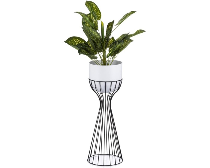 Květinový stojan LOFT 56 cm černý/bílý