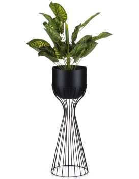 Květináč na stojanu LOFT V 56 cm černý