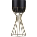 Květináč na stojanu LOFT IV 46 cm zlatý/černý