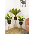 Květináč na stojanu LOFT IV 46 cm zlatý/černý