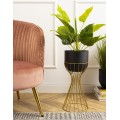 Květináč na stojanu LOFT IV 46 cm zlatý/černý