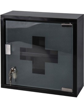 Kovová lékárnička STORAGE 30x30 cm černá