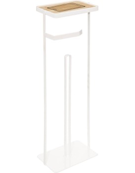 Stojan na toaletní papír Modern White bambus/bílý