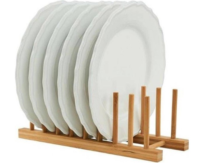 Stojan na talíře 34 cm hnědý