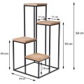 Stojan na květiny ALFA 34 cm černý/hnědý