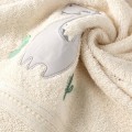 Dětská bavlněná osuška BABY40 Dino 50x90 cm krémový