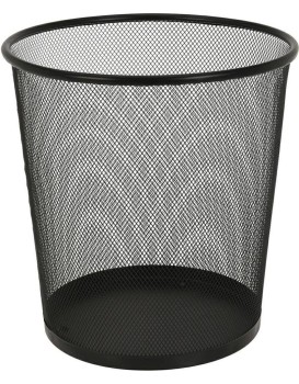 Kovový odpadkový koš Marvin 28 cm černý