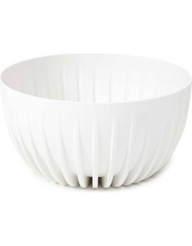 Květináč STRIPPED ECO 24 cm bílý