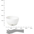 Květináč STRIPPED ECO 24 cm bílý