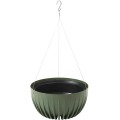 Závěsný květináč STRIPPED ECO 24 cm zelený