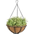 Závěsný květináč Loft 30 cm černý/hnědý