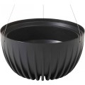 Závěsný květináč STRIPPED ECO 24 cm černý