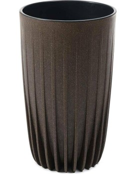 Květináč STRIPPED ECO II 30 cm kávově hnědý
