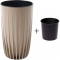Květináč STRIPPED ECO II 30 cm latte