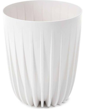 Květináč STRIPPED ECO I 39 cm bílý