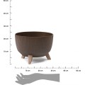 Květináč Rosa Linea 29x18 cm coffee espresso