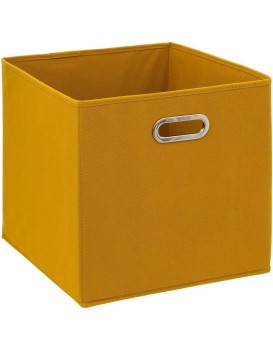 Úložný box Textilie 31x31 cm hořčicově žlutý