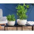 Květináč STRIPPED ECO 24 cm bílý
