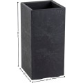 Květináč na kolečkách BETONIQUE 30x60 cm černý beton