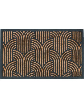 Kokosová rohožka ART DECO 75,5x45,5 cm hnědo-černá
