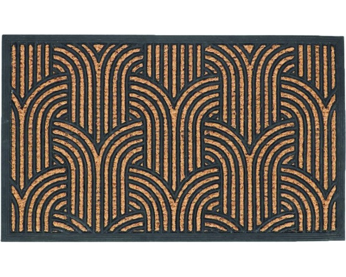 Kokosová rohožka ART DECO 75,5x45,5 cm hnědo-černá