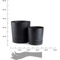 Sada 2 ks květináčů Azalea černý beton