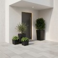 Květináč FLORE Beton 41x39,5x39,5 cm černý