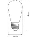 LED žárovka PILAS ST64 teplá bílá