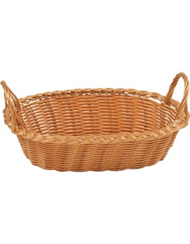 Plastový oválný košík RONNY 29x18 cm hnědý 