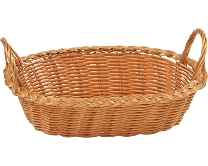 Plastový oválný košík RONNY 29x18 cm hnědý 