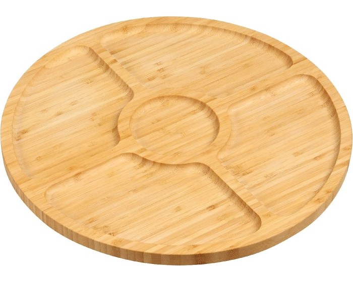 Bambusový servírovací talíř LISIE 35 cm hnědý