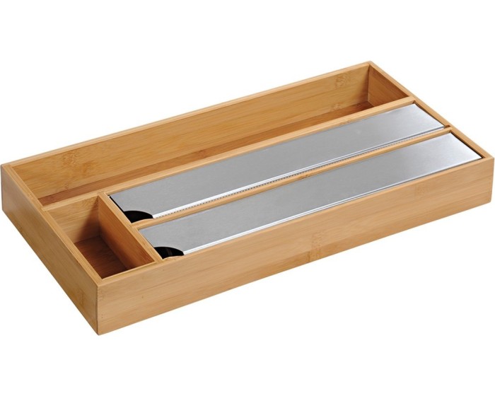Kuchyňský zásobník Easy na potravinové fólie III bambus