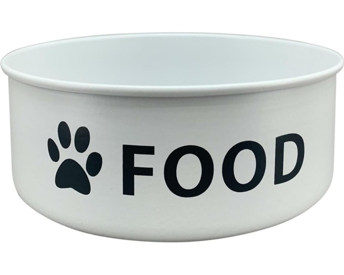 Miska pro psa FOOD 20 cm bílá