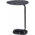 Boční stolek DAMIAN 59 cm mramor černý 