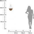 Závěsný květináč Loft 25 cm černý/hnědý
